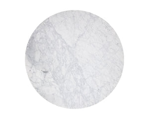 Sunpan Bijon 59" Dining Table with Matte White Carrara Marble Top & Sculptural Base - Unique Elegance