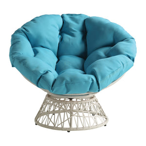 OSP Home Furnishings Papasan Chair Blue