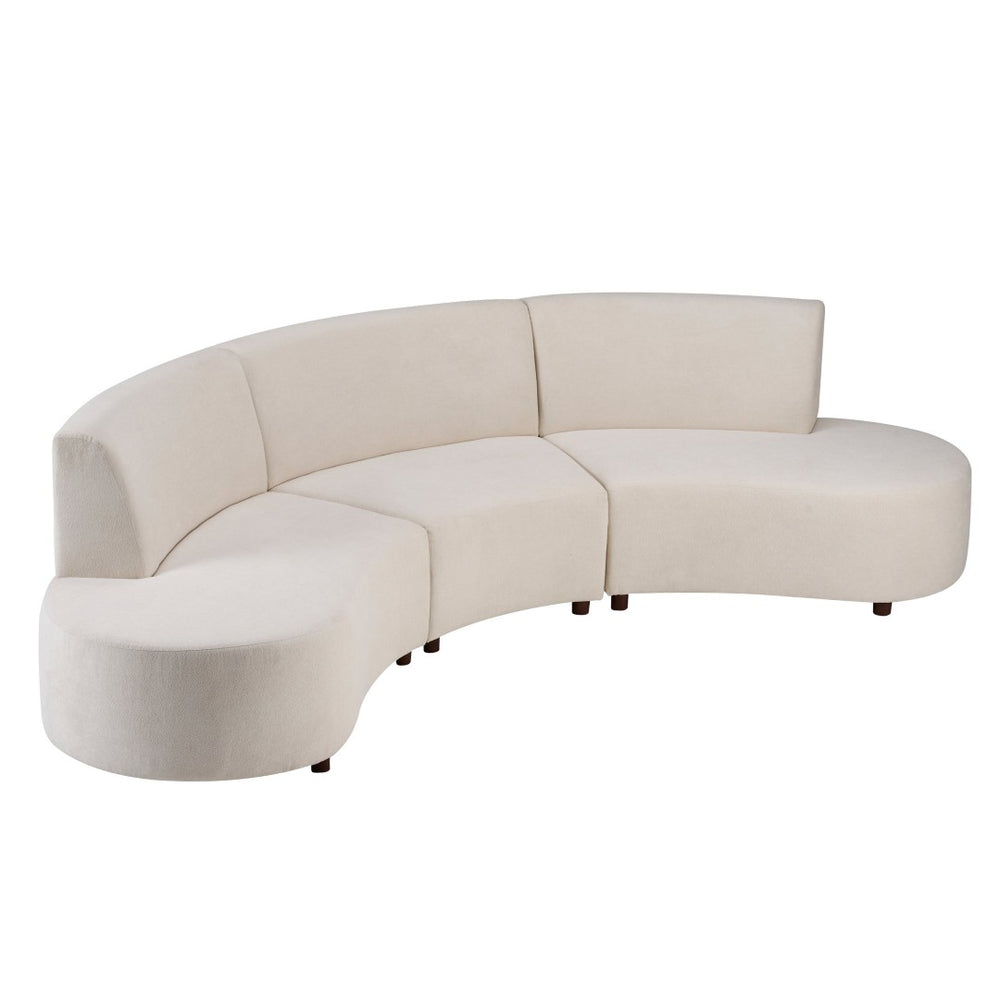 English Elm Luno Chenille Cloud Sectional Sofa Low Profile L Shape Living Room Seating N773IS00092B