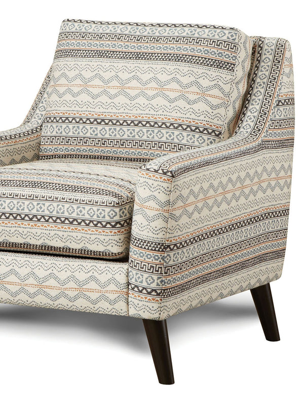 English Elm Transitional High Back Stripe Chair with Rolled Arms for Coastal Comfort and Supportive Seating Appeal Multi 34 L x 36 W x 30 H B2741P376977