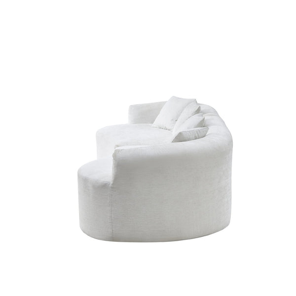 English Elm 111" L Shaped Cloud Sofa Plush Chenille Upholstered High Density Foam Apartment Living Room Beige W1669S00057