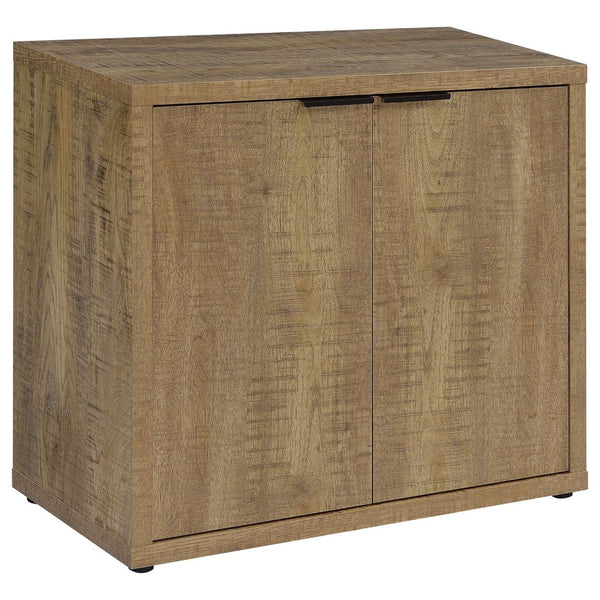 English Elm Pamplona 2-Door Accent Cabinet: Rustic Mango Wood Finish With Industrial Metal Hardware & Storage Solutions B062P299945-GIGA