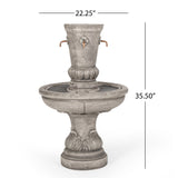 Christopher Knight Home® - Noble House - Frederick Outdoor 4 Spout Fountain, Light Brown