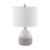 510 Design Driggs Casual Ceramic Textured Table Lamp 5DS153-0029 Ivory/Grey