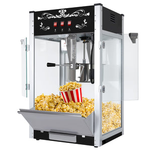 English Elm Commercial Popcorn Machine 16 Oz Steel Kettle Theater Style Countertop Popper 80 Cup Black W2841P218104