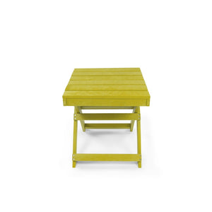 English Elm Seaview Recycled Hdpe Outdoor Folding Side Table Uv Resistant Patio Deck Use Yellow B2745P409722