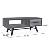 Christopher Knight Home® - Noble House - Burgoyne Mid-Century Modern Coffee Table with Storage