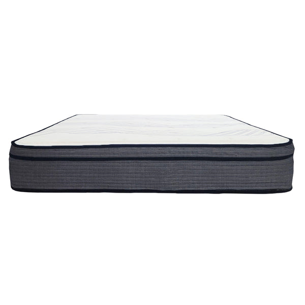 English Elm 14 Pocket Coil Hybrid Mattress 14 in. Full - Pressure-Relief Foam Layers, Breathable Knit Cover, Supportive डिजाइन Grey+White 56 L x 13 W x 13 H B011P203026