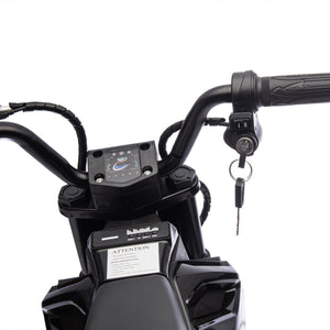 English Elm 24v Kids Electric Motocross Motorcycle 200w Hub Motor Suspension Led Bluetooth Audio Black W1578P225053