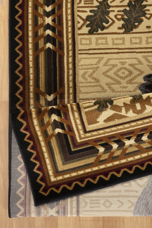 English Elm Nature'S Lodge Area Rug - Durable Black 7'10" X 10'3" Soft & Stylish For High-Traffic Spaces B186P180976