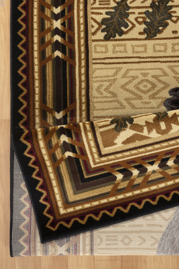 English Elm Nature'S Nest Gc_Cbl3010 Black Lodge Area Rug - Soft, Durable 2'7" X 7'3" For High-Traffic Spaces B186P180978