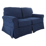 OSP Home Furnishings Ashton Loveseat Navy