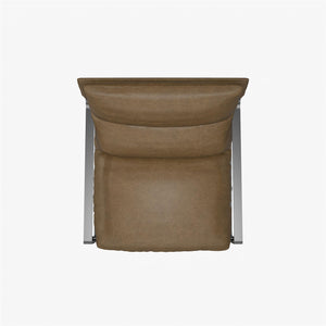 English Elm Gatsby Modern Upholstered Sling Accent Chair with Faux Leather, Metal Frame, Plush Foam Comfort B2733P395006