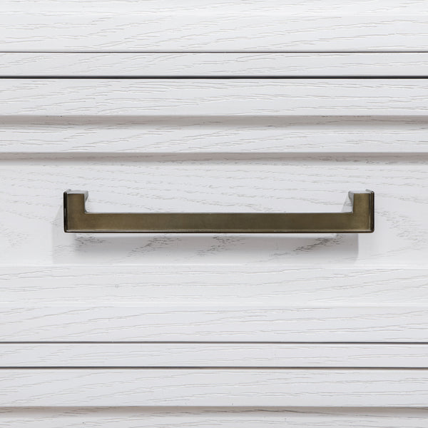 English Elm Avril Distressed White 2-Drawer Nightstand with Stepped Drawer Design, Rustic Chic Bedside Storage B062P299829