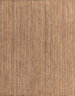 Unique Loom Braided Jute Trellis Hand Braided Solid Rug Natural, Natural 9' 0" x 12' 2"