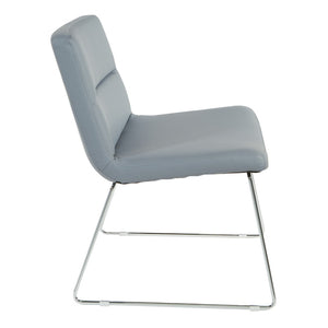 OSP Home Furnishings Thompson Contemporary Accent Chair with Chrome Sled Base for Office or Lounge Spaces THP-U42