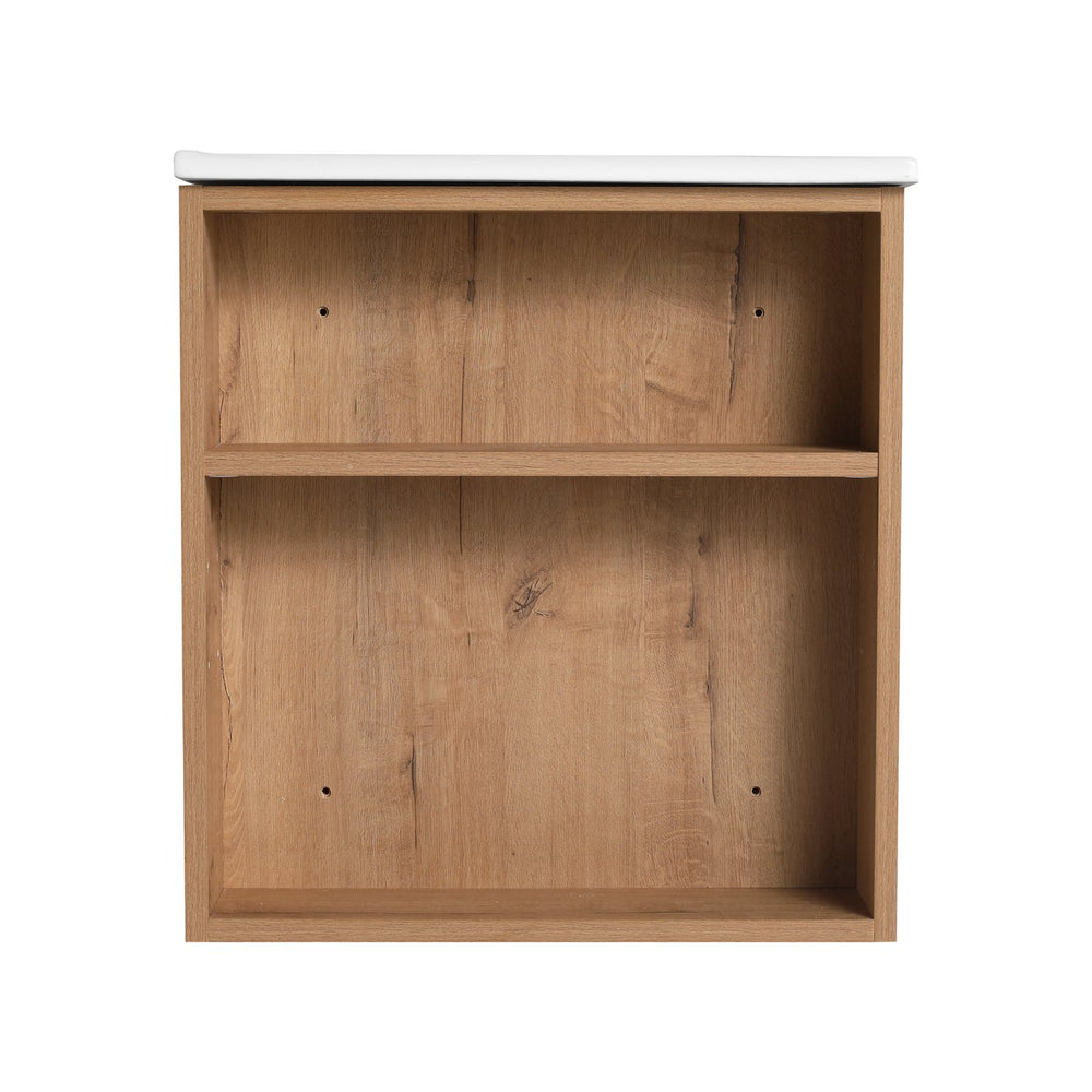 English Elm 36" Wall Mounting Bathroom Vanity with Soft-Close 2/3 Drawers, Adjustable Side Shelf, Water-Resistant Finish W999P168519