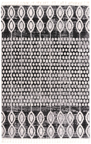 Unique Loom Cherokee Asheville Machine Made Geometric Rug Charcoal, Ivory/Gray 6' 1" x 9' 0"