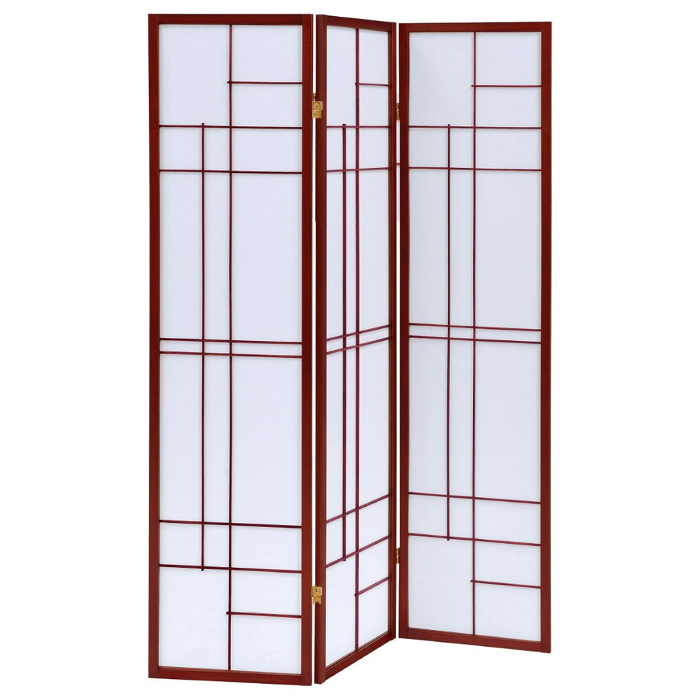 English Elm Colby Rubberwood Frame 3 Panel Folding Screen Room Divider in Traditional Two Tone B062P328676