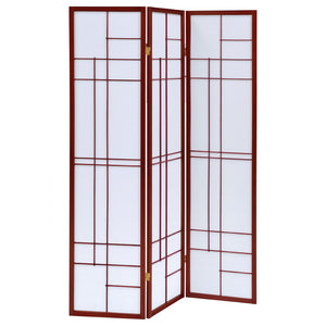 English Elm Colby Rubberwood Frame 3 Panel Folding Screen Room Divider in Traditional Two Tone B062P328676