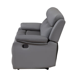 English Elm Blanche Manual Glider Recliner with Led Lighting Pillow Arms Media Room Lounge Grey B201P412062