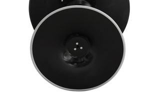 English Elm 31.5" Round Walnut Dining Table for 2-4 — Mid-Century Tulip Pedestal, Sturdy White Base, Compact Elegance W2720P204039