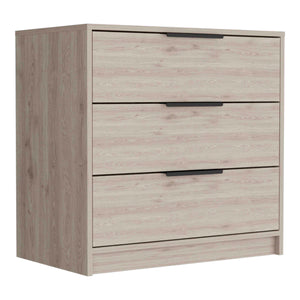 English Elm Dresser 3-Drawer Compact Storage Solution In Light Gray - Stylish, Versatile & Modern Design B097132976