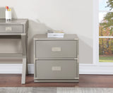 OSP Home Furnishings Wellington 2-Drawer Cabinet Grey