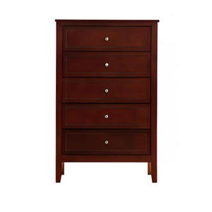 English Elm Daniel Assembled 5-Drawer Chest with English Dovetail Drawers, Metal Hardware & Solid Wood Frame Cherry 51 L x 34 W x 18 H B078P400741
