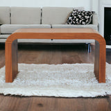 Handcrafted Solid Acacia Wood Darcy Coffee Table in Caramel Finish - Versatile Living Room Accent with Vintage Charm, 31.50 x 19.69 x 15.75