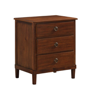 Comfort Pointe Cambridge Brown 3-Drawer Nightstand Brown