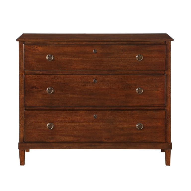 Cambridge Brown 3-Drawer Dresser with Antique Bronze Hardware