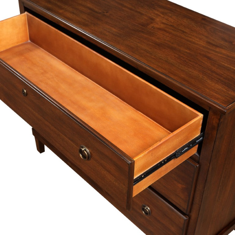 Cambridge Brown 3-Drawer Dresser with Antique Bronze Hardware - Elegan Cambridge Brown 3-Drawer Dresser with Antique Bronze Hardware - Elegan