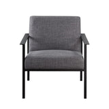 Milano Charcoal Stationary Metal Accent Chair