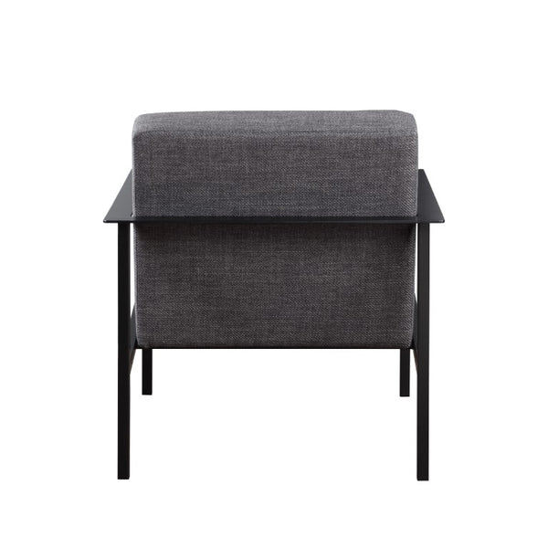 Comfort Pointe Milano Charcoal Stationary Metal Accent Chair  Charcoal fabric/Matte black finish