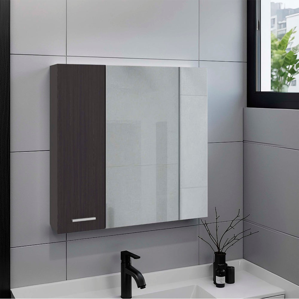 English Elm Nome Wall Mounted Mirrored Medicine Cabinet with Multi Compartment Interior Storage B097P474280