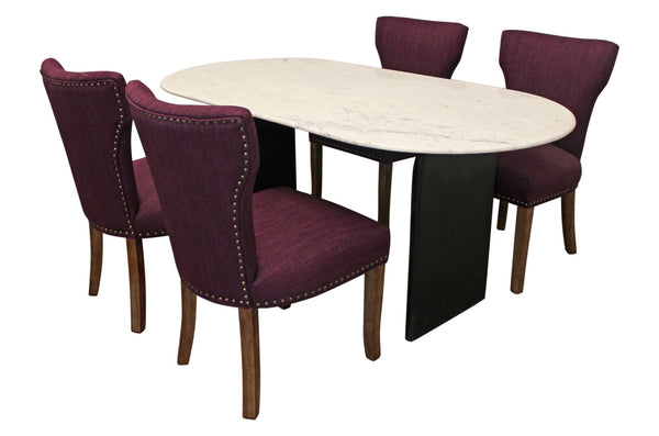 Moti Terra Marble Top Oval Dining Table 82002006