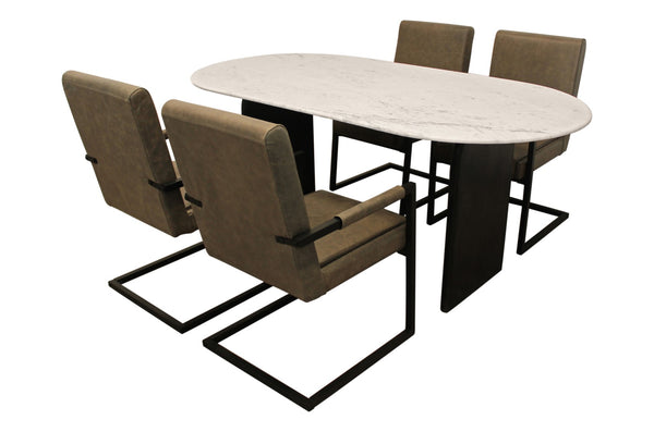 Moti Terra Marble Top Oval Dining Table 82002006