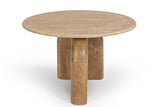 VIG Furniture Modrest Kellison - Modern Travertine Marble + Wood End Table VGBR-SBA-4808