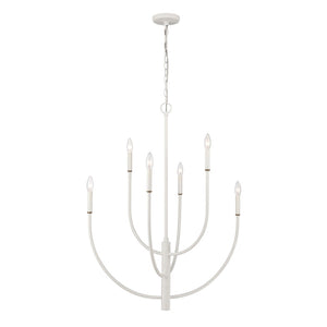 Continuance 30'' Wide 6-Light Chandelier - White Coral 82017/6 Elk Lighting