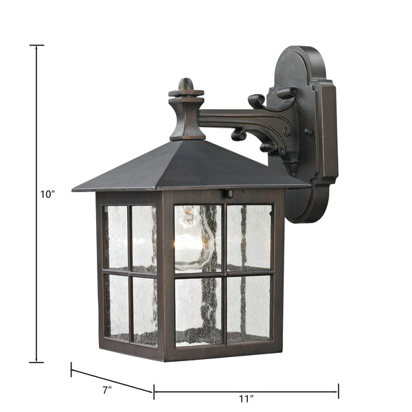 Thomas Lighting Shaker Heights Outdoor Wall Sconce Metal Cage Clear Glass Porch Entryway Light 8201EW/70
