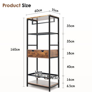 English Elm dog Feeding Station with 3 Adjustable Heights, Stainless Bowls, Spacious Storage Shelves & Drawer – Black Vintage W1687138476