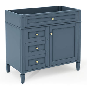 English Elm 36'' Modern Bathroom Vanity Cabinet With Solid Wood Frame, 2 Drawers, Tip-Out For Storage Needs N710P256582M