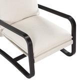 Comfort Pointe Barcelona Sling Chair Upholstered in Fabric with Metal Frame Oatmeal fabric / Bronze frame Metal and fabric