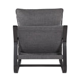 Comfort Pointe Barcelona Sling Chair Upholstered in Fabric with Metal Frame Charcoal fabric / Bronze frame Metal and fabric
