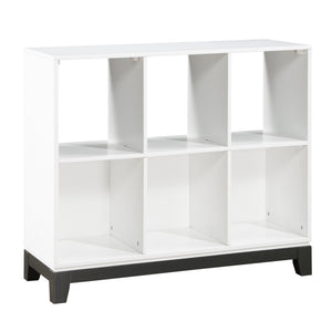 English Elm White Garretson 4-Shelf Bookcase with Rustic Contrast Base Rail — Transitional Wooden Storage for Living Room White 45.75 L x 19.75 W x 15.5 H B011P255288