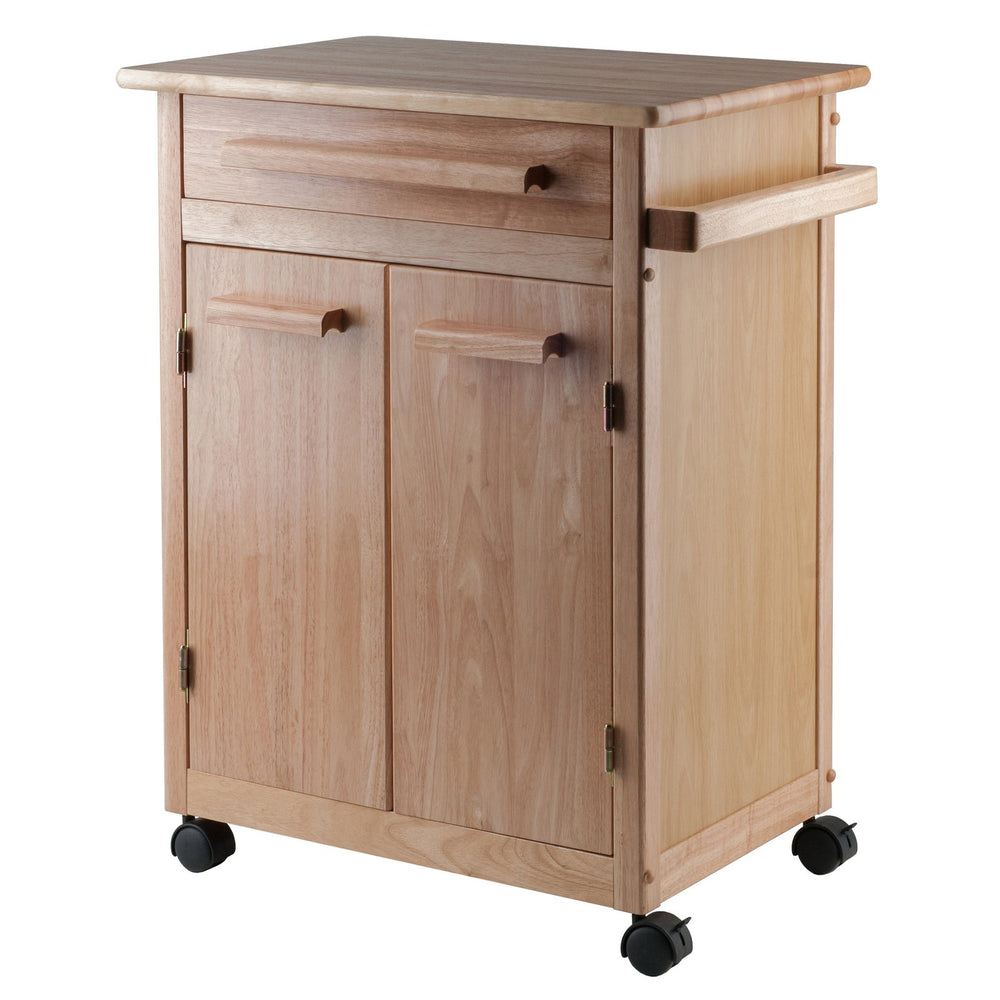 Winsome Wood Hackett Kitchen Utility Cart - Versatile Storage Solution With Natural Wood Finish & Mobility Features Natural Solid ,Composite Wood 82027-winsome-wood