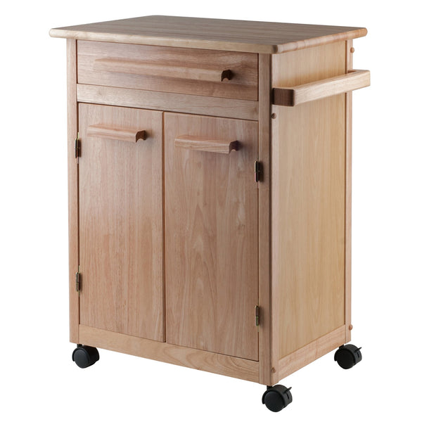 Winsome Wood Hackett Kitchen Utility Cart - Versatile Storage Solution With Natural Wood Finish & Mobility Features Natural Solid ,Composite Wood 82027-winsome-wood