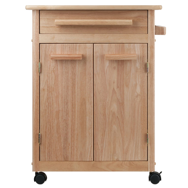Winsome Wood Hackett Kitchen Utility Cart - Versatile Storage Solution With Natural Wood Finish & Mobility Features Natural Solid ,Composite Wood 82027-winsome-wood