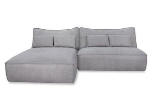 VIG Furniture Divani Casa Racine - Modern Grey Fabric Modular Sectional Sofa VGSX-FF22054-SILT